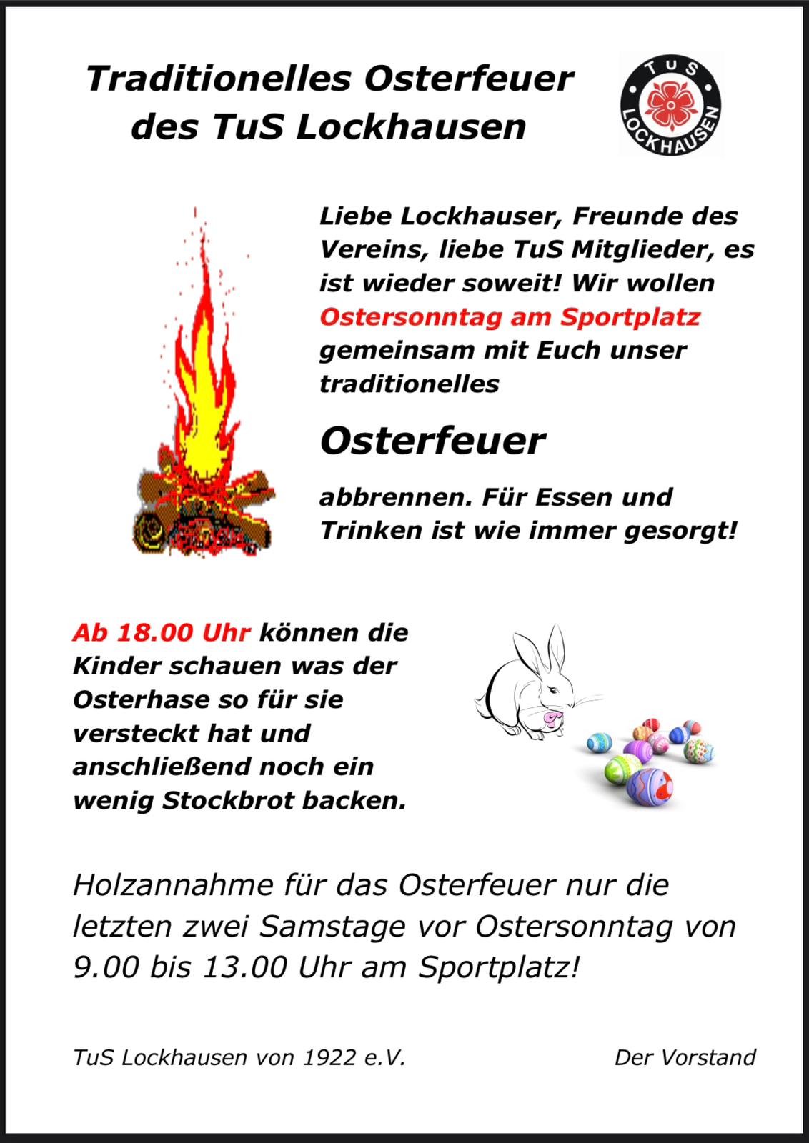 Traditionelles Osterfeuer 2023